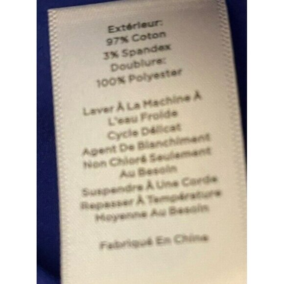 COPY - Talbots Pencil Skirt Royal Blue Lined Size 12 Front Slit Pockets Woven N… - Picture 8 of 10